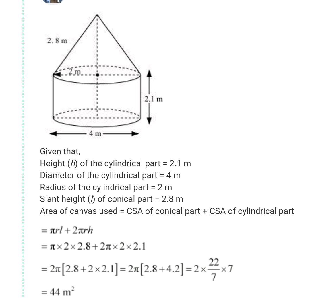 a tent is in the shape of cylinder