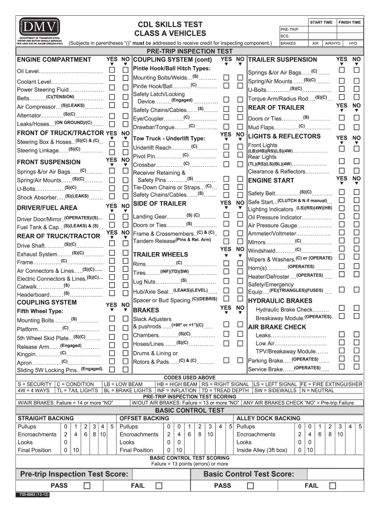 washington driving test score sheet