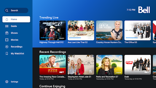 fibe tv app