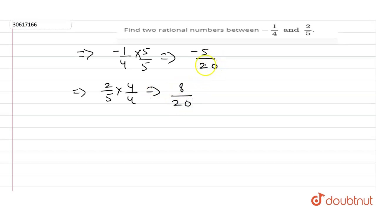 find two rational numbers between