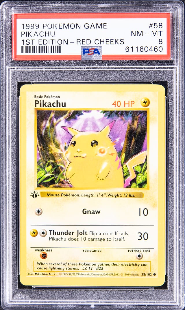 first edition red cheek pikachu