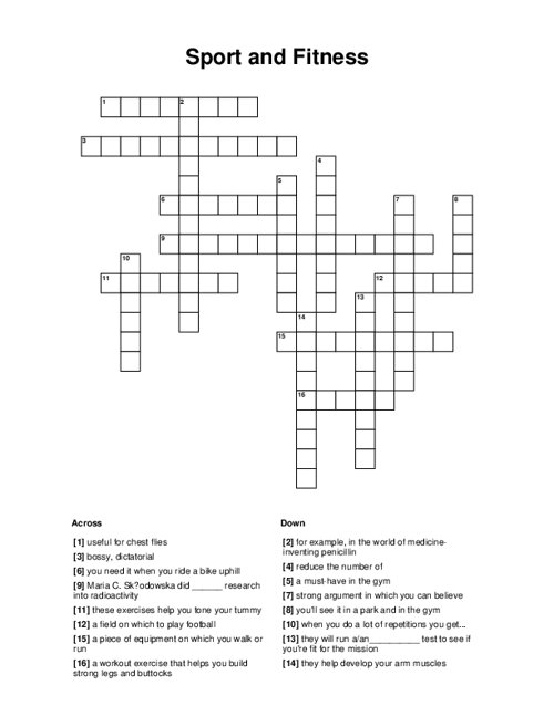 fit out crossword