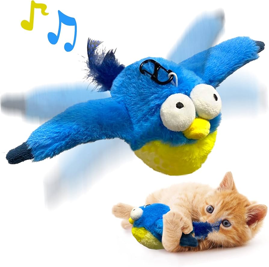 flapping bird cat toy