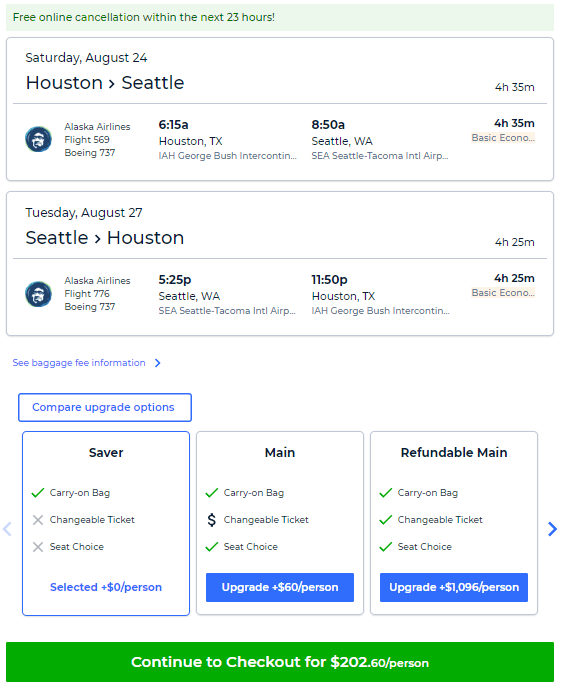 flights from houston to alaska