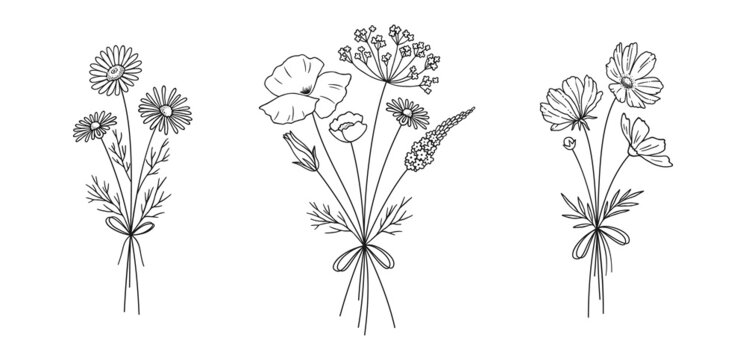 flower line drawing