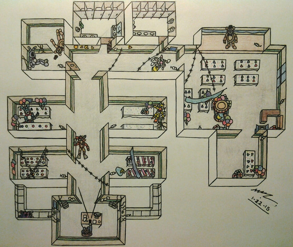 fnaf 2 map layout