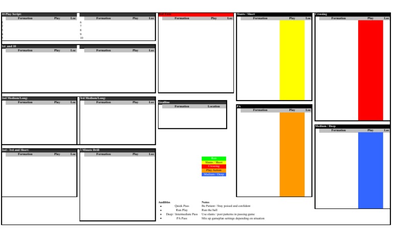 football play sheet template pdf