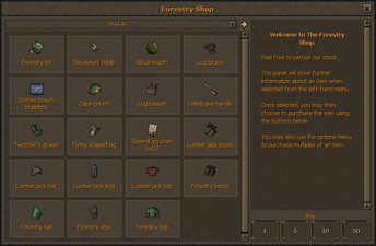 forestry shop osrs