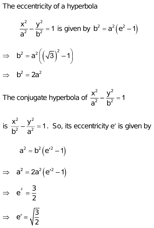 formula of eccentricity of hyperbola