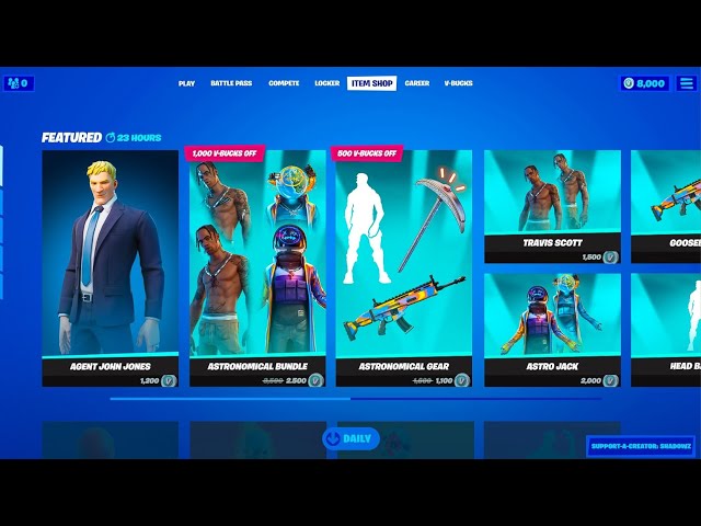 fortnite shop today