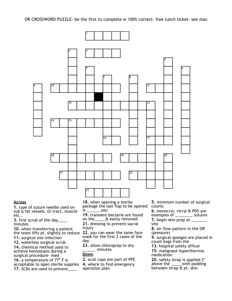 free of crossword clue