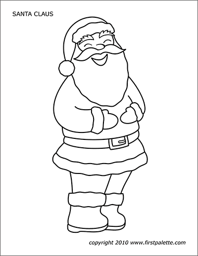 free printable santa claus coloring pages
