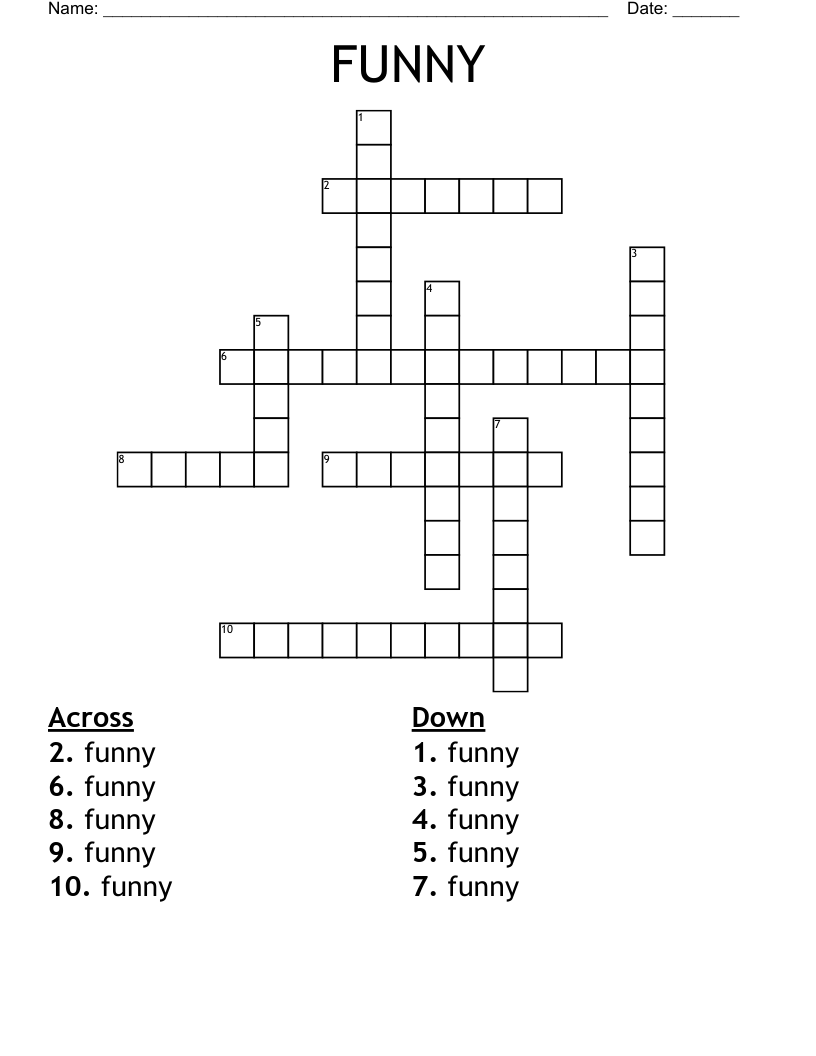 funniest crossword clues