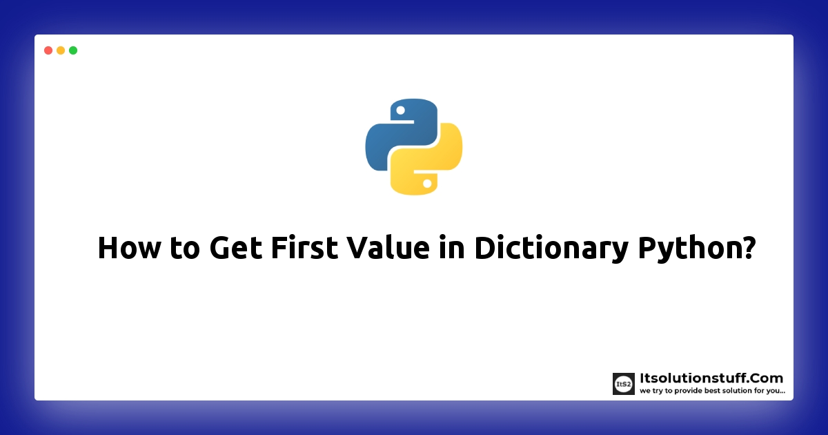 get first element dictionary python
