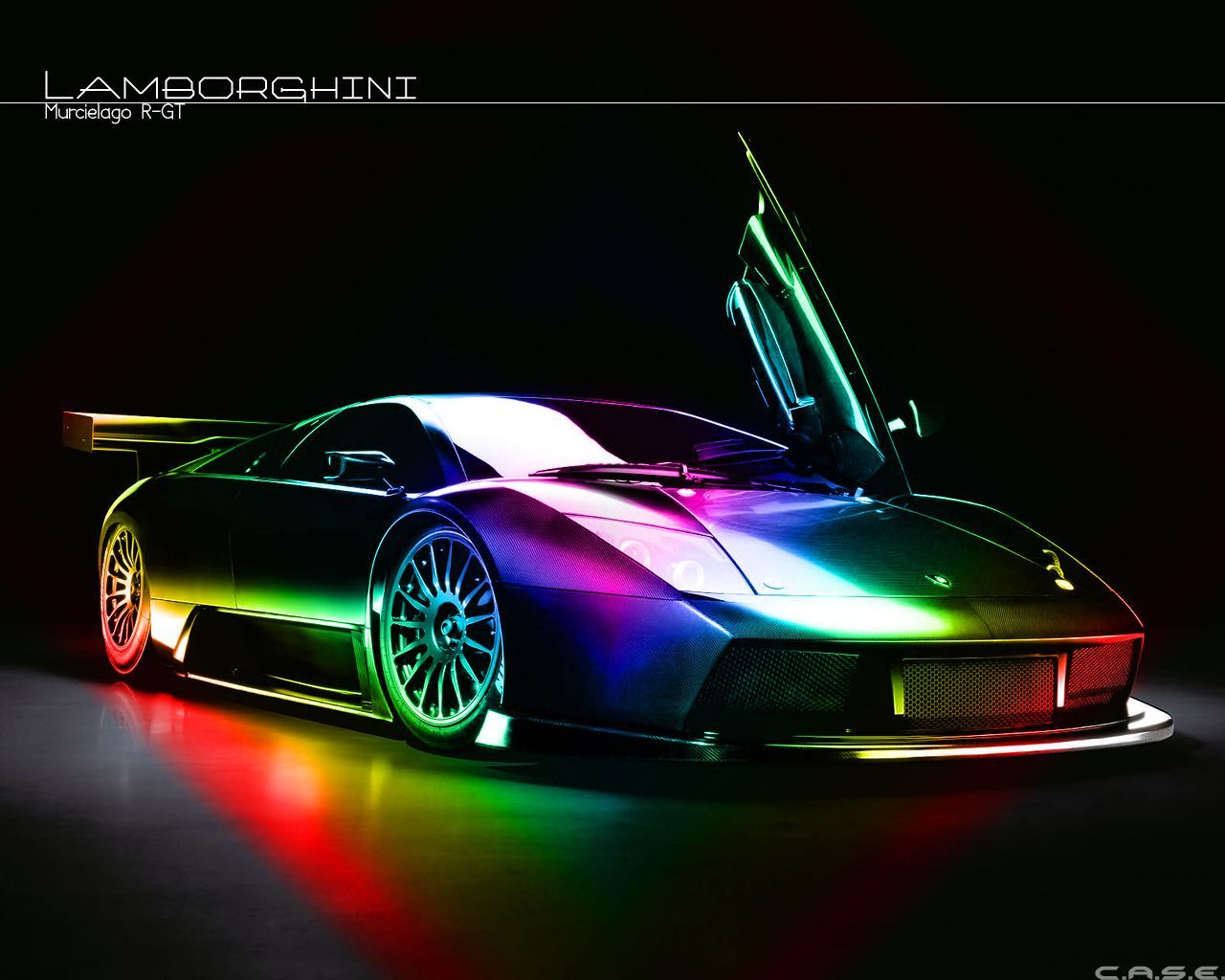 gold diamond rainbow lamborghini