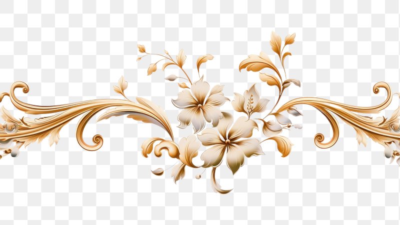 gold flower png