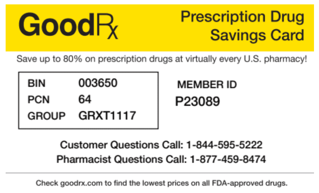 good rx coupon