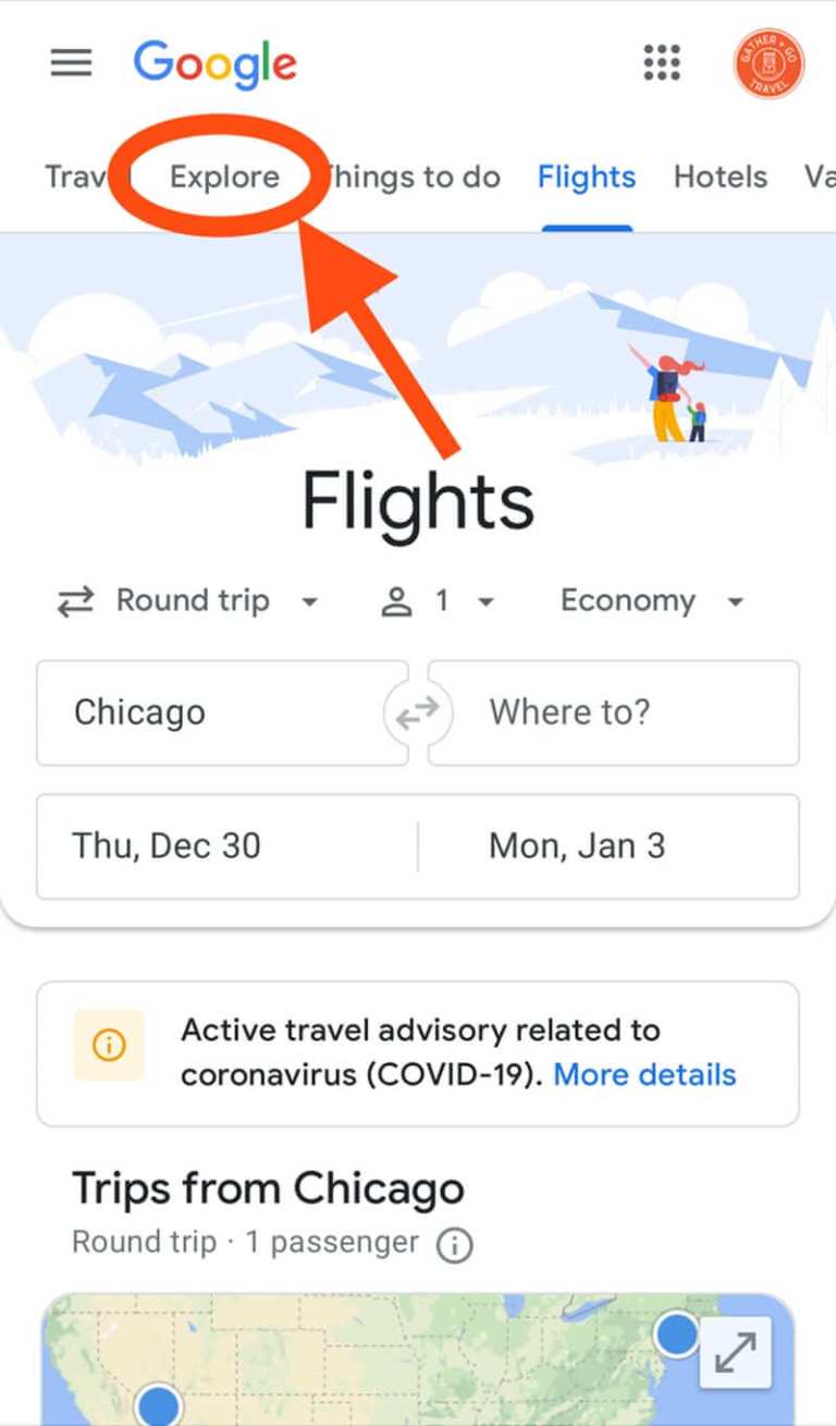 google flights anywhere