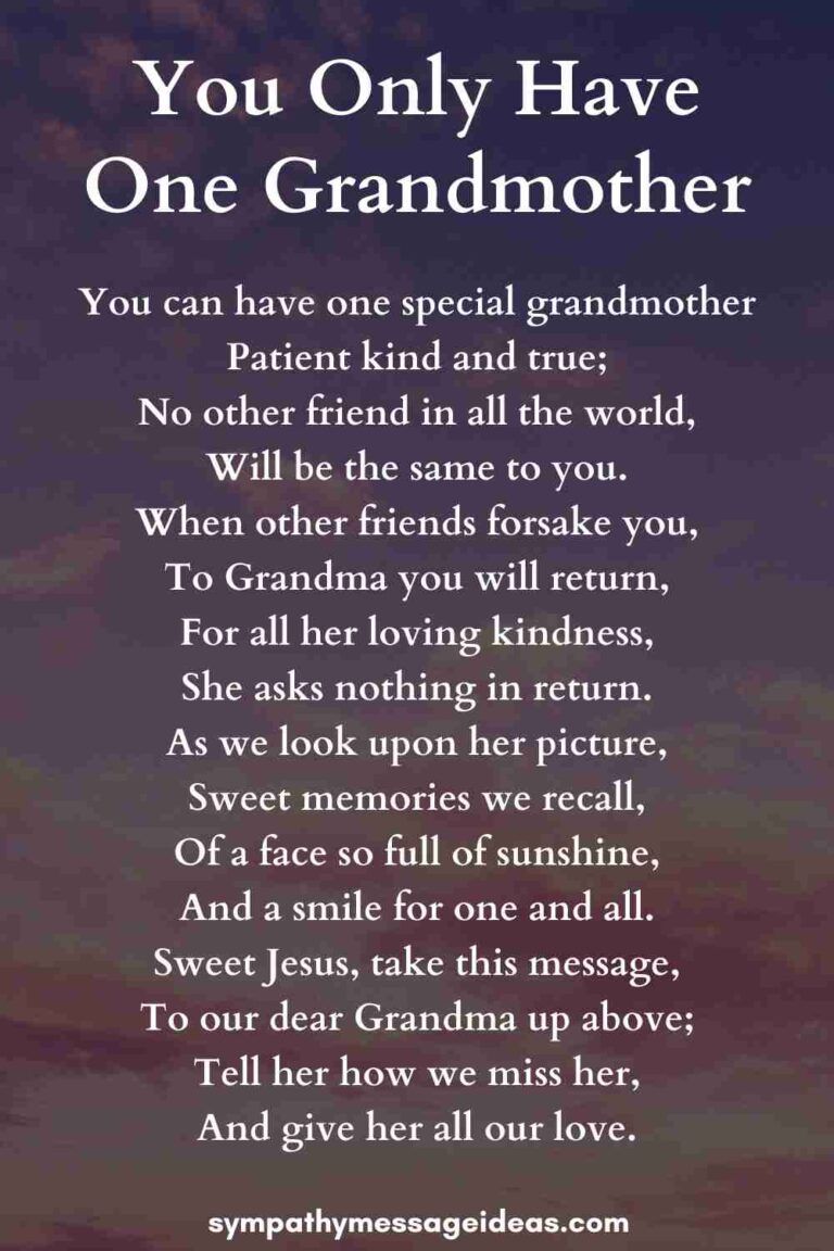 grandmother poems for funeral