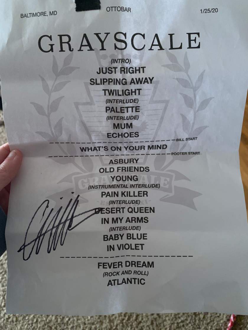 grayscale setlist