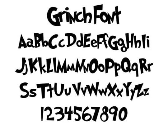 grinch font svg