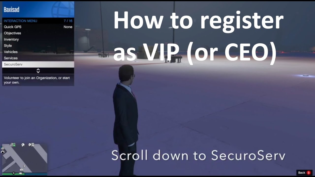 gta 5 register as vip ceo or mc president