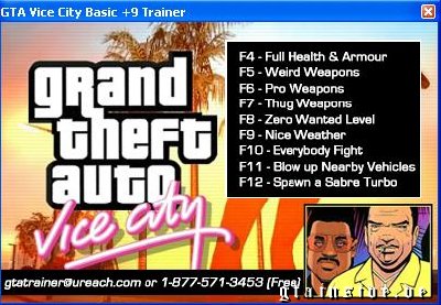 gta vice city trainer free download for pc