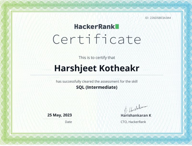 hackerrank certification