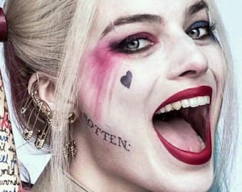 harley quinn tattoos face