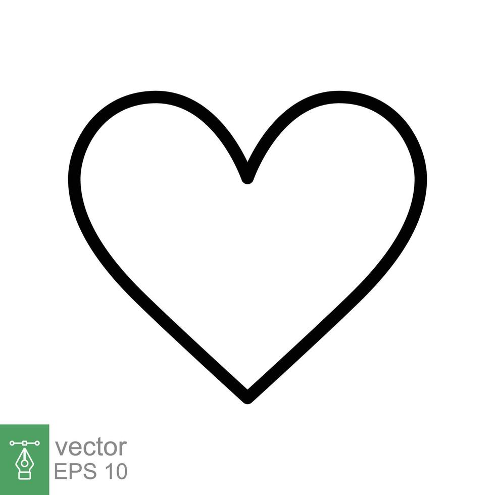 heart outline vector