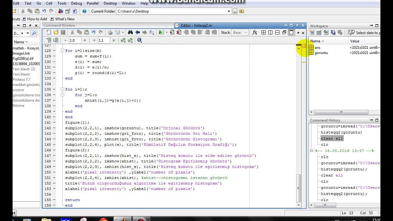 histogram eşitleme matlab