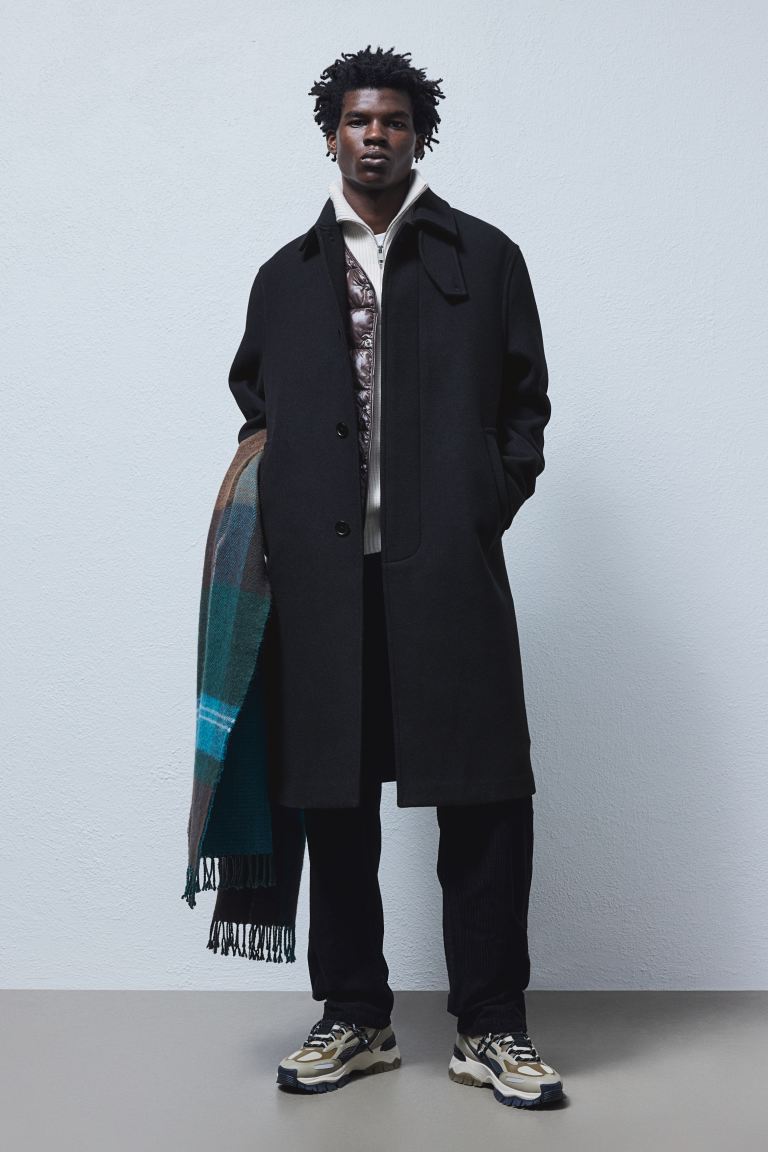 h&m long coat men