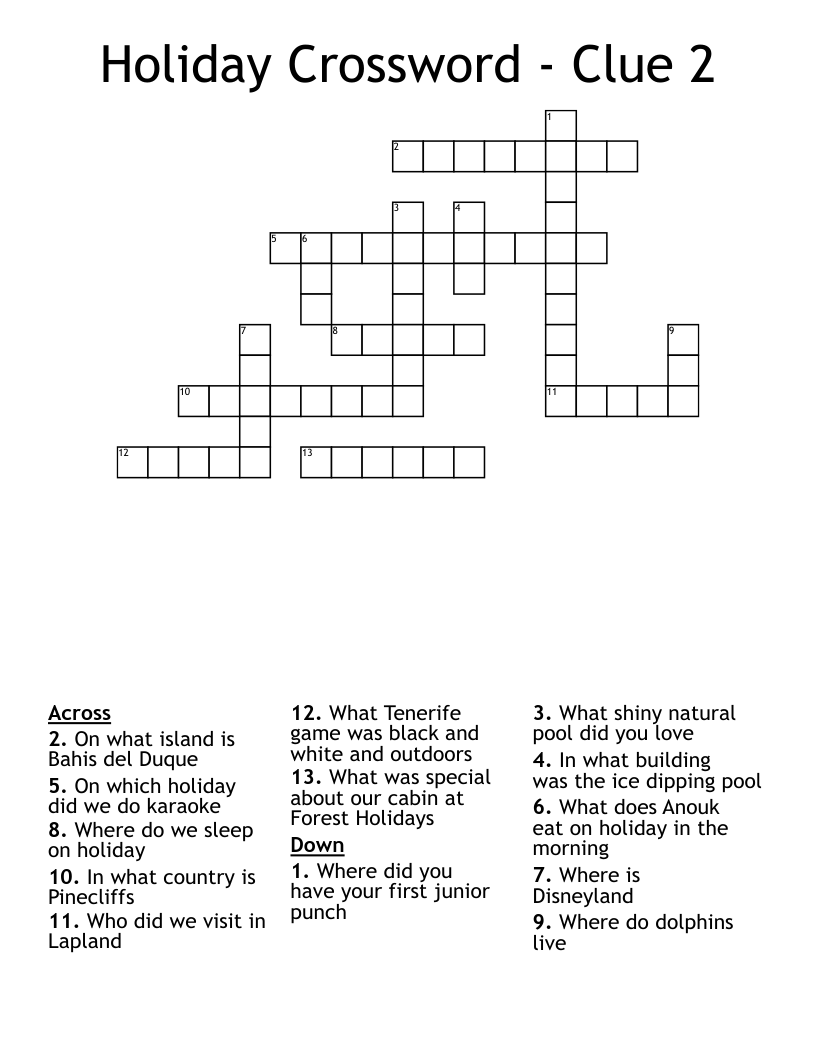 holiday crossword clue