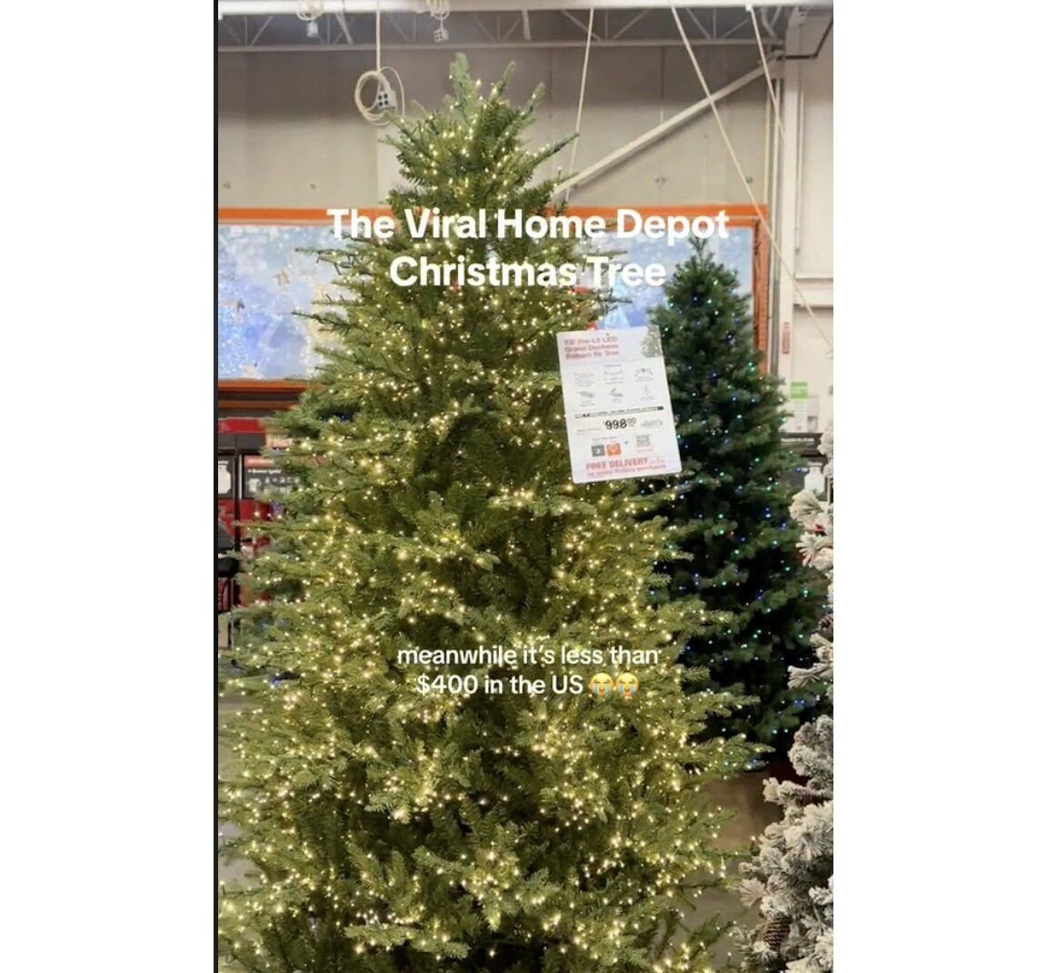 home depot christmas trees canada