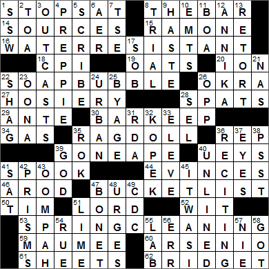hosiery crossword clue