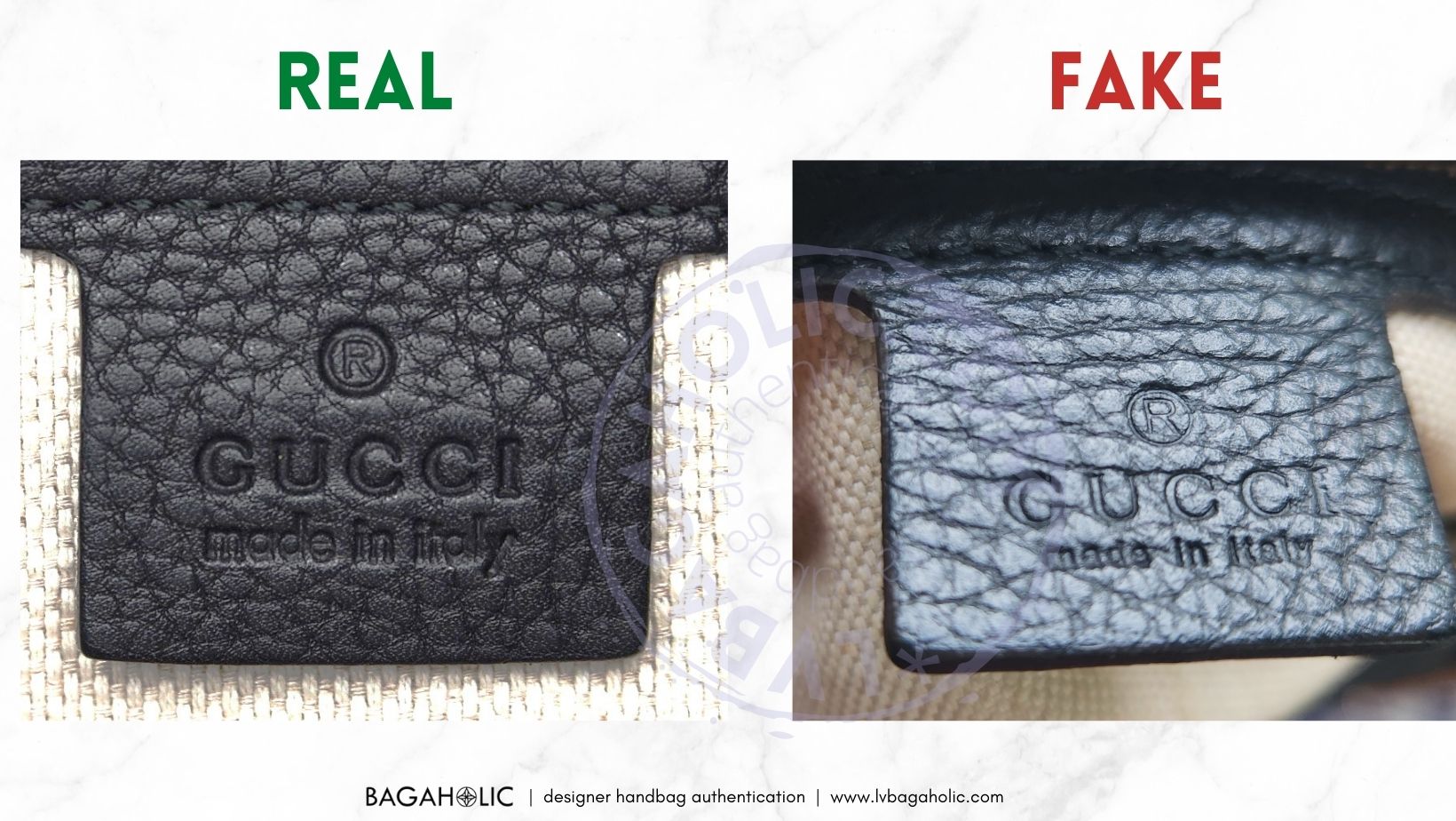 how can you tell if gucci bag is real