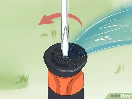 how do you adjust rainbird sprinklers