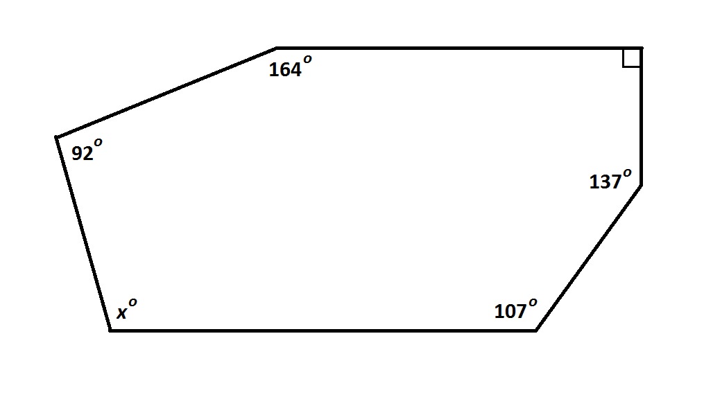 how many degrees in a hexagon