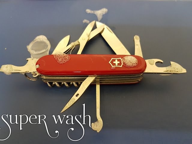 how to clean a swiss army knife