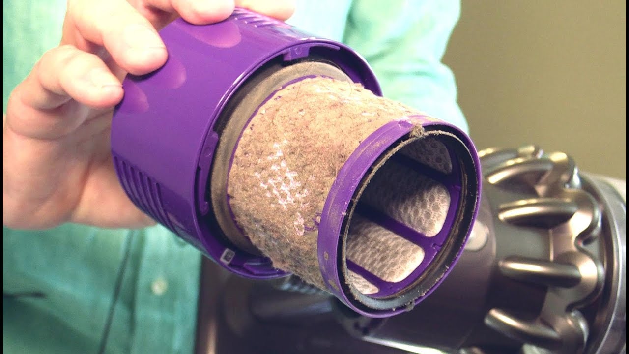 how to clean the filter on a dyson