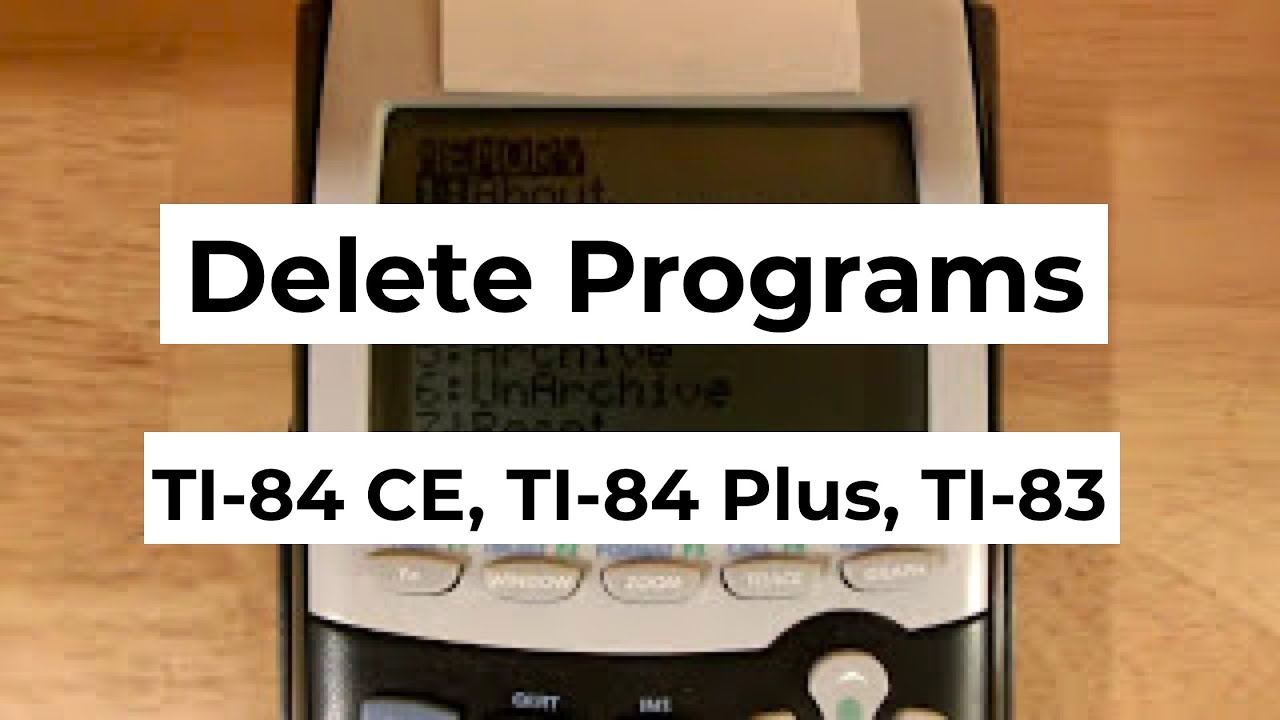 how to delete ti 84 programs