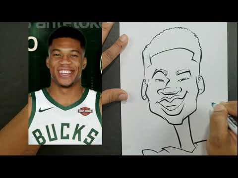 how to draw giannis antetokounmpo easy