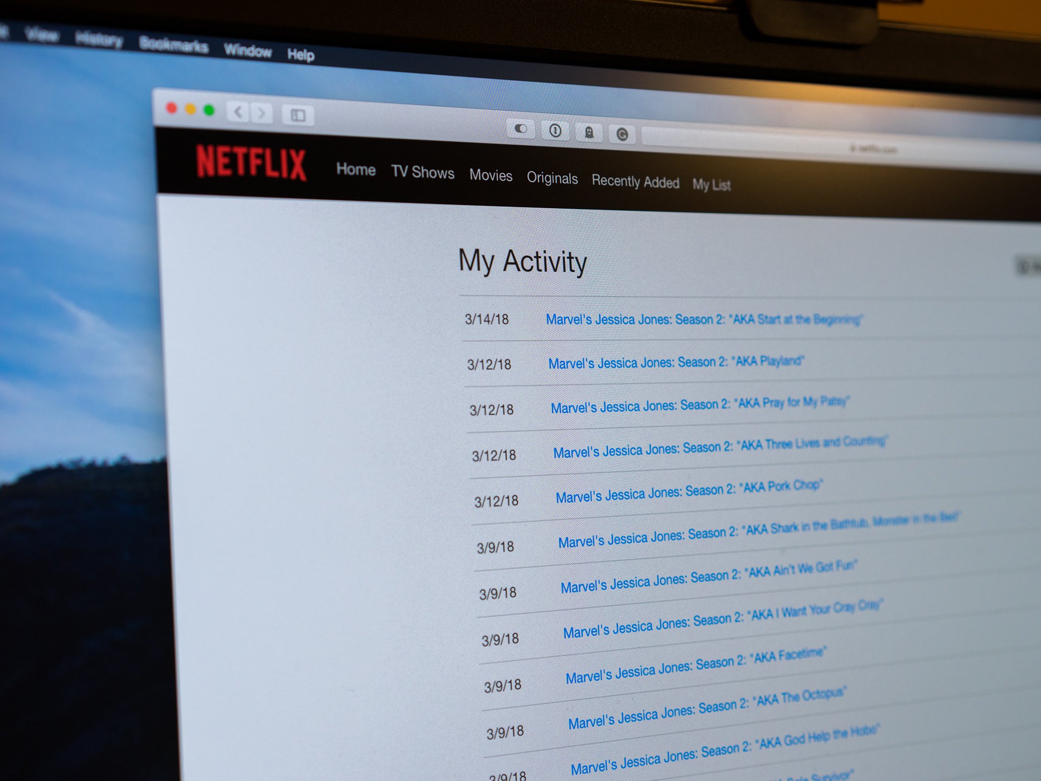 how to erase watch history on netflix