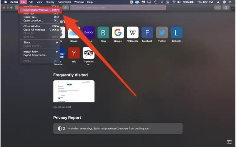 how to go incognito on mac