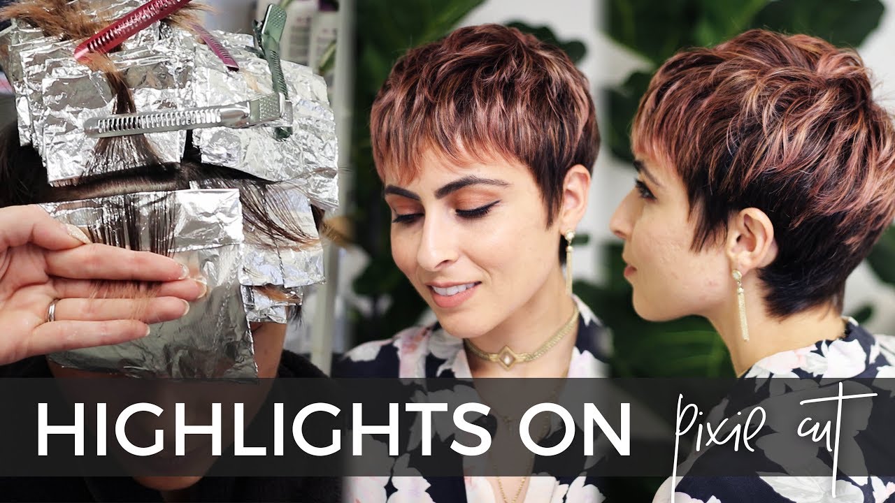 how to highlight very short pixie hair