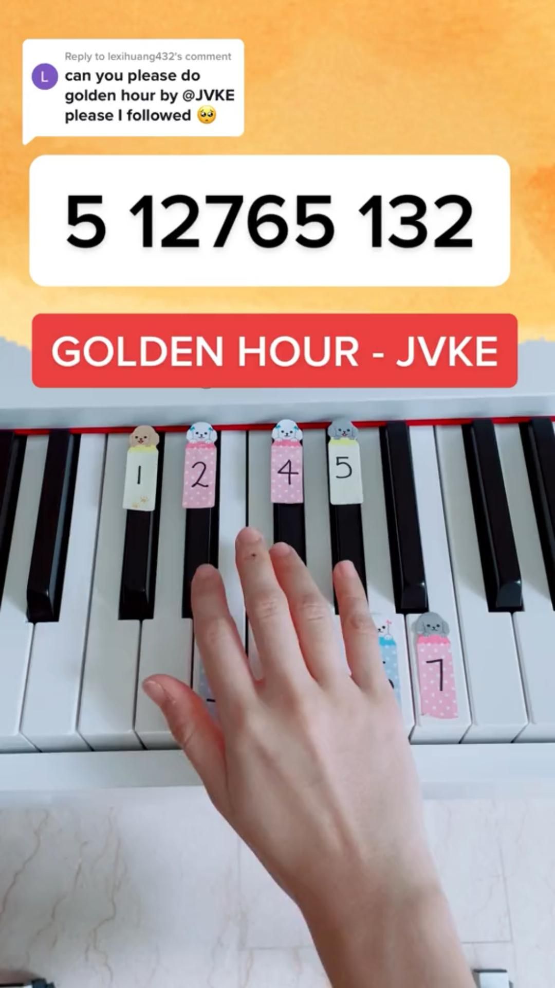 how to play golden hour on piano