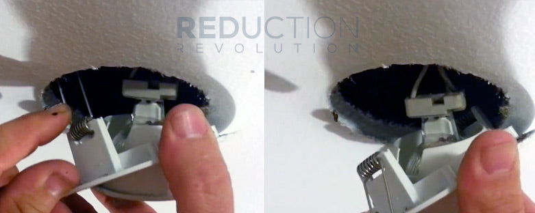 how to remove downlight spring clips