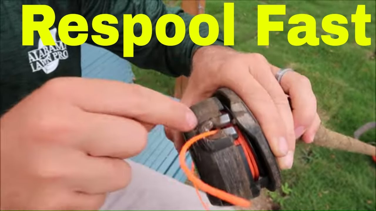 how to respool weed wacker