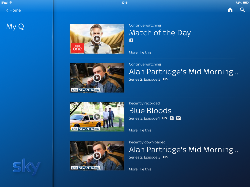 how to set reminder sky q