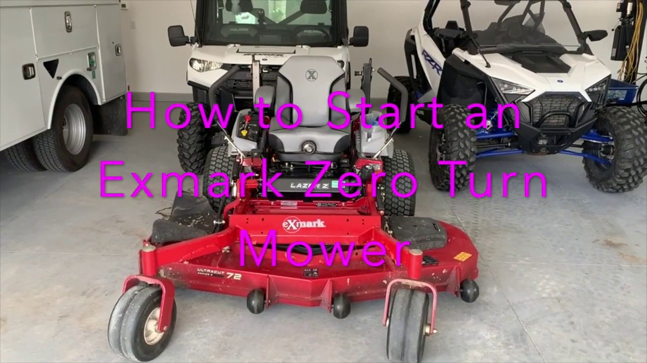 how to start a exmark zero turn mower